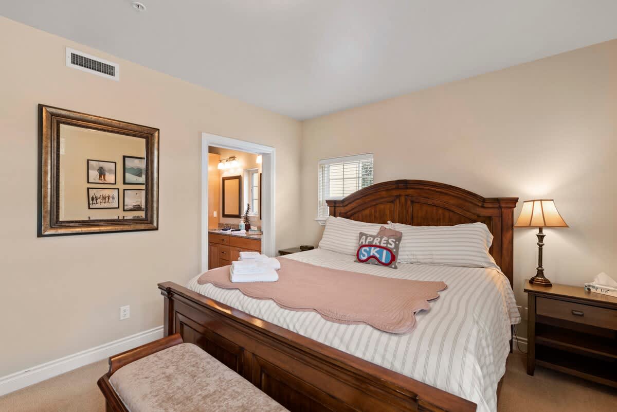 Primary Bedroom with King Bed and Ensuite Bathroom